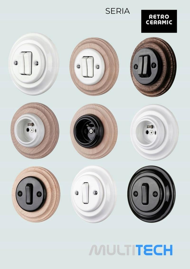 Gniazdo okrągłe retro