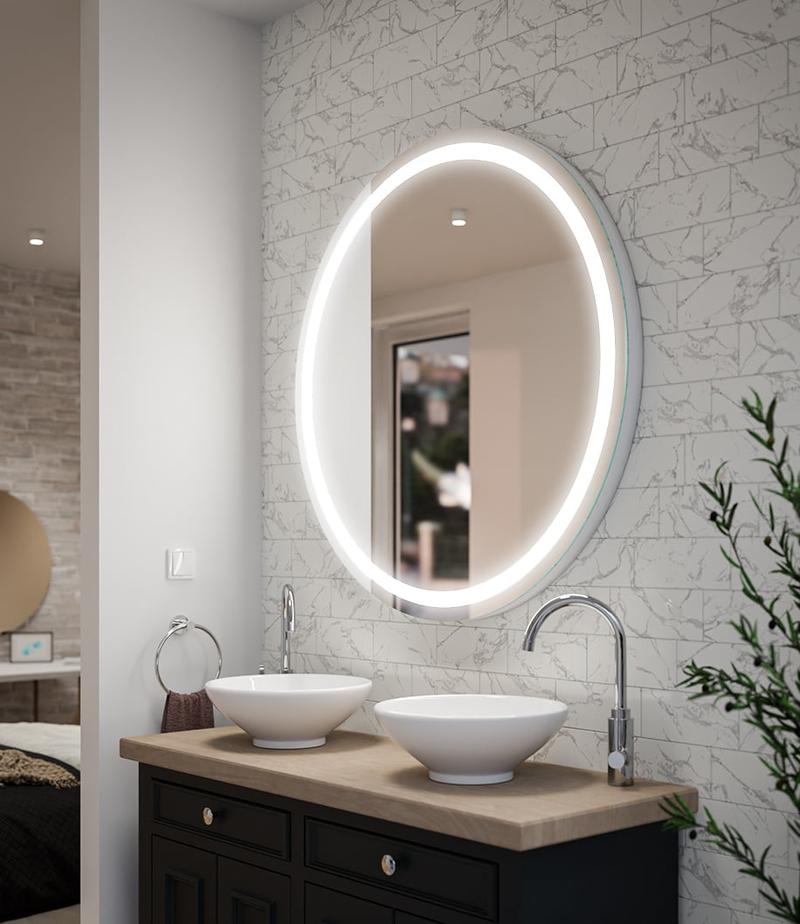 Oświetlenie w lustrze łazienkowym