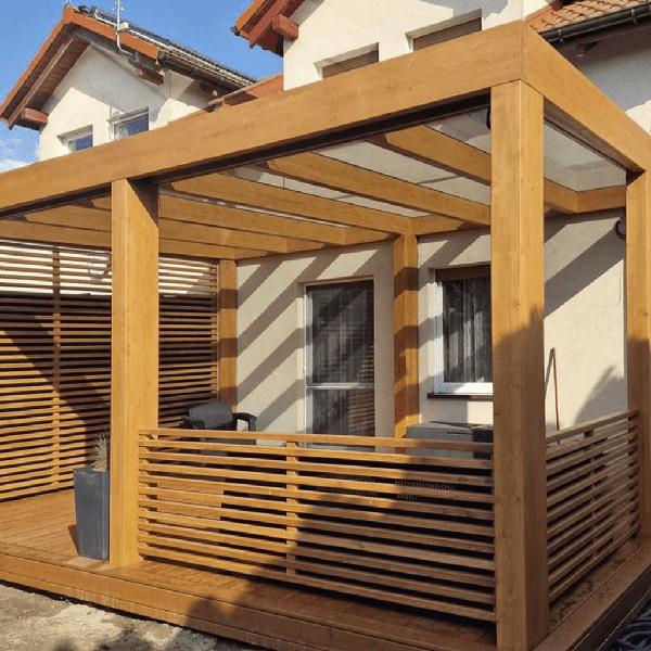 Drewniana pergola tarasowa